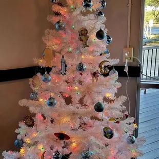 a white christmas tree