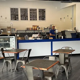 Owner of Rocket Coffee was nice enough to allow me to take interior photos .