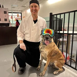 Chef Marco and dog