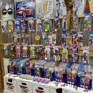 a display of toys