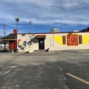 the front of the restaurant