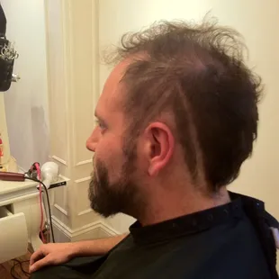 I told Savanna that my hair was her canvas and to have fun.