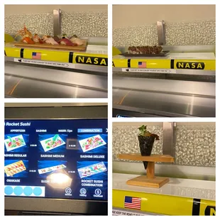 The rockets and the tablet for ordering