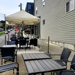 Outside seating