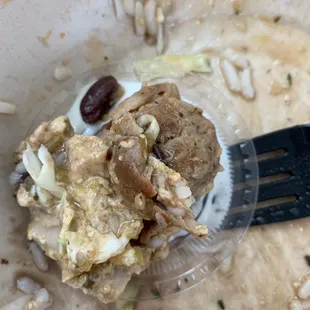 This was the gross chicken I picked out. Is that breast? Who knows.