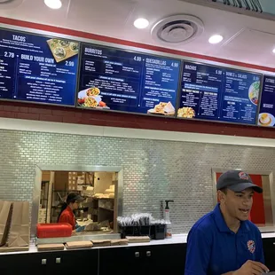 a man at the counter