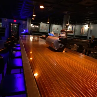 a view of a bowling court