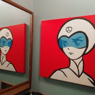 I adore this painting in the  ladies room of Rocket to Venus.