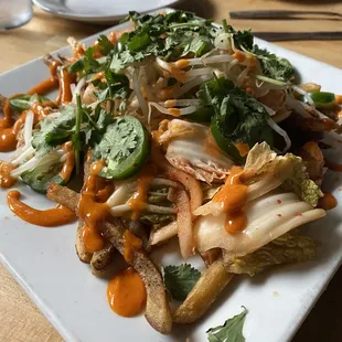 Kimchi fries (vegan)
