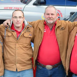 Meet our Techs.  Ready, looking forward to servicing all of your plumbing, heating and cooling needs.