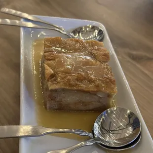 Croissant bread pudding