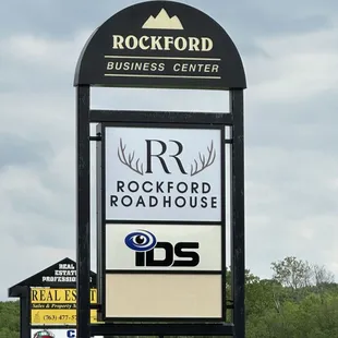 The Rockford Roadhouse sign out front. Watch for this one as you drive down Hwy 55.