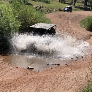 They took video and photos of us going through water