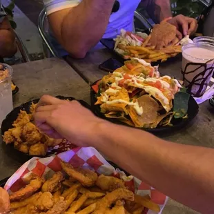 a table full of food