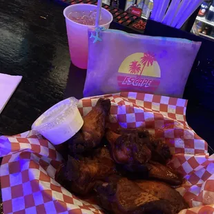 $5 Cherry Lemonade and  Kickin Bourbon Wings
