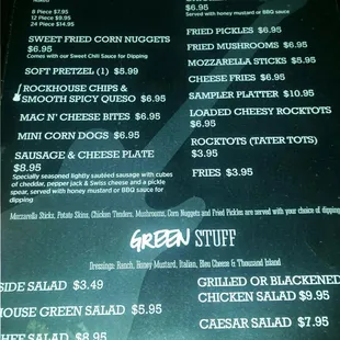 Now on to the openers &amp; green stuff