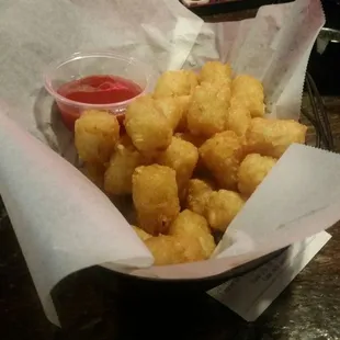 Anout to enjoy some rocket tots. Not half bad.
