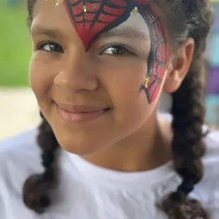 Spider-Man eye face paint