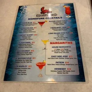 drink menu