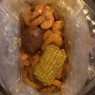 Shrimp boil bag.