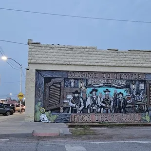 a mural on the side of a building