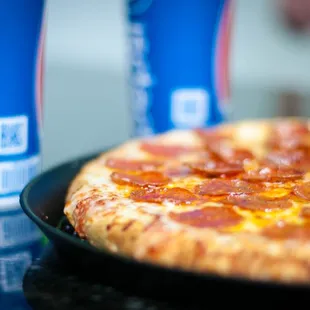 Our Cafe features pizza's by Perky's