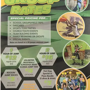 Book your next group event with us! Call for more info or to book!