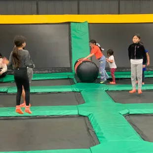 Trampoline area