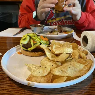 Brisket Sandwich and pork sandwich