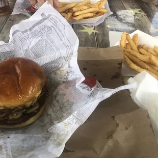Oklahoma Onion Burger and fries
