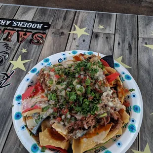 Pulled pork nachos!! YUM YUM!!!!