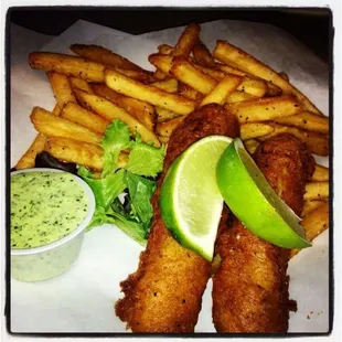 Battered fish and chips. Special on fridays