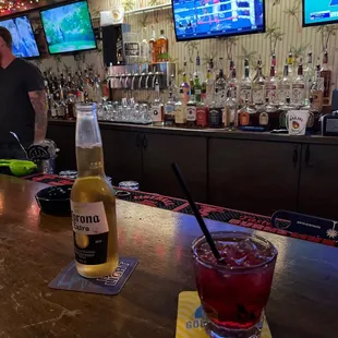 Vodka cranberry and corona!