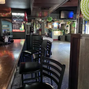 The bar area
