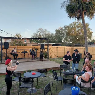 Stage outback with some seating