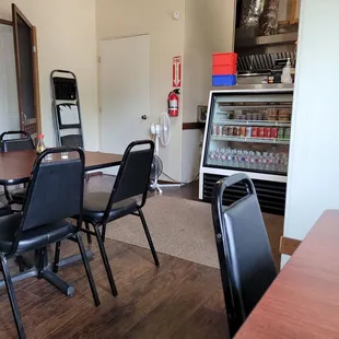 Inside seating area