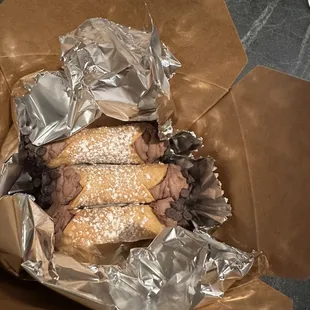 Surprisingly good cannoli to come from a food trailer focused on pizza rolls.