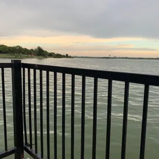 View of the lake from our table!