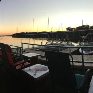 October sunset on Rockin S' patio