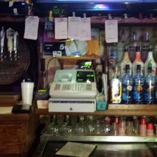 the bar counter