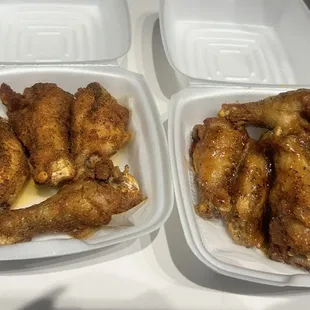 Cajun ; Sweet Chili + Lemon Pepper Wings
