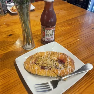 Pastry and iced tea