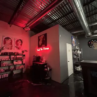Front product Area with Coffee Bar.