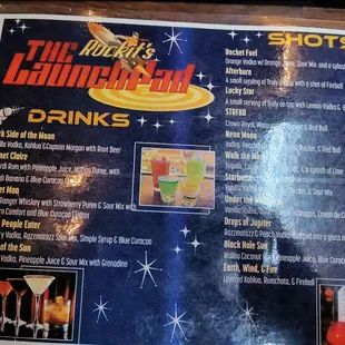 Drink menu