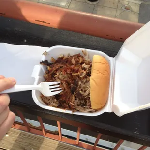 Chopped pork sandwich