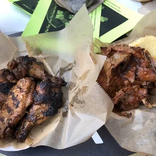 Wings and beef brisket sandwich- Nats Park food truck