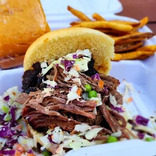 pulled pork and coleslaw