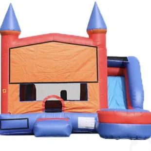 This guy went out today! Fun Combo 6in1 with Obstacles, Basketball Hoop, and Slide! $225 for all day! www.RocklinBounceHouseRentals.com