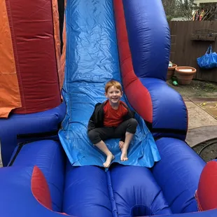 Happy Birthday to this Young Fella Today! Combo 6in1 Bounce House Made His Party Fantastic! (916)936-9646 www.RocklinBounceHouseRentals.com