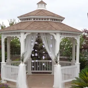Our decorated gazebo.